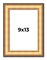 Photo Size Traditional Gold Picture Frame - UV Acrylic, Foam Board Backing, Hanging Hardware